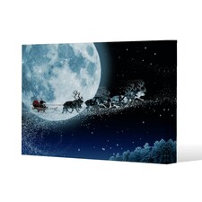 Magic santa's sleigh (canvas) 61 x 41 x 4cm