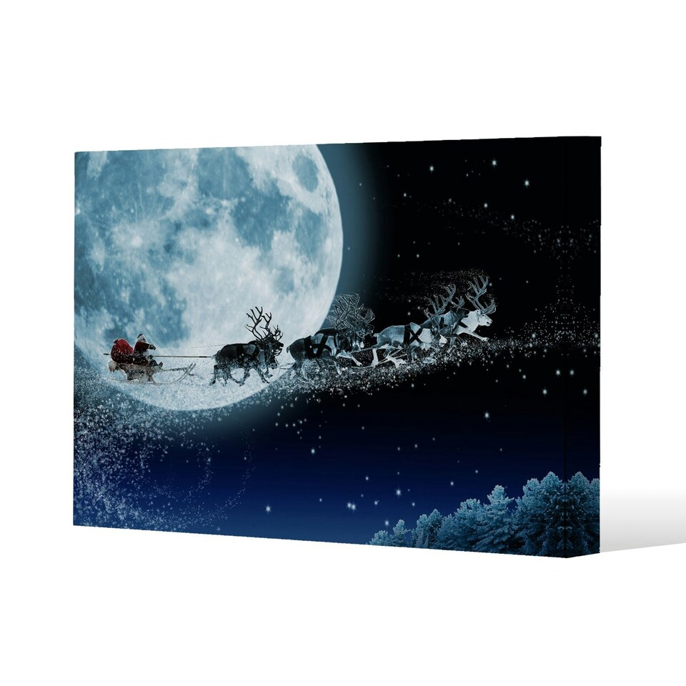 Magic santa's sleigh (canvas) 61 x 41 x 4cm