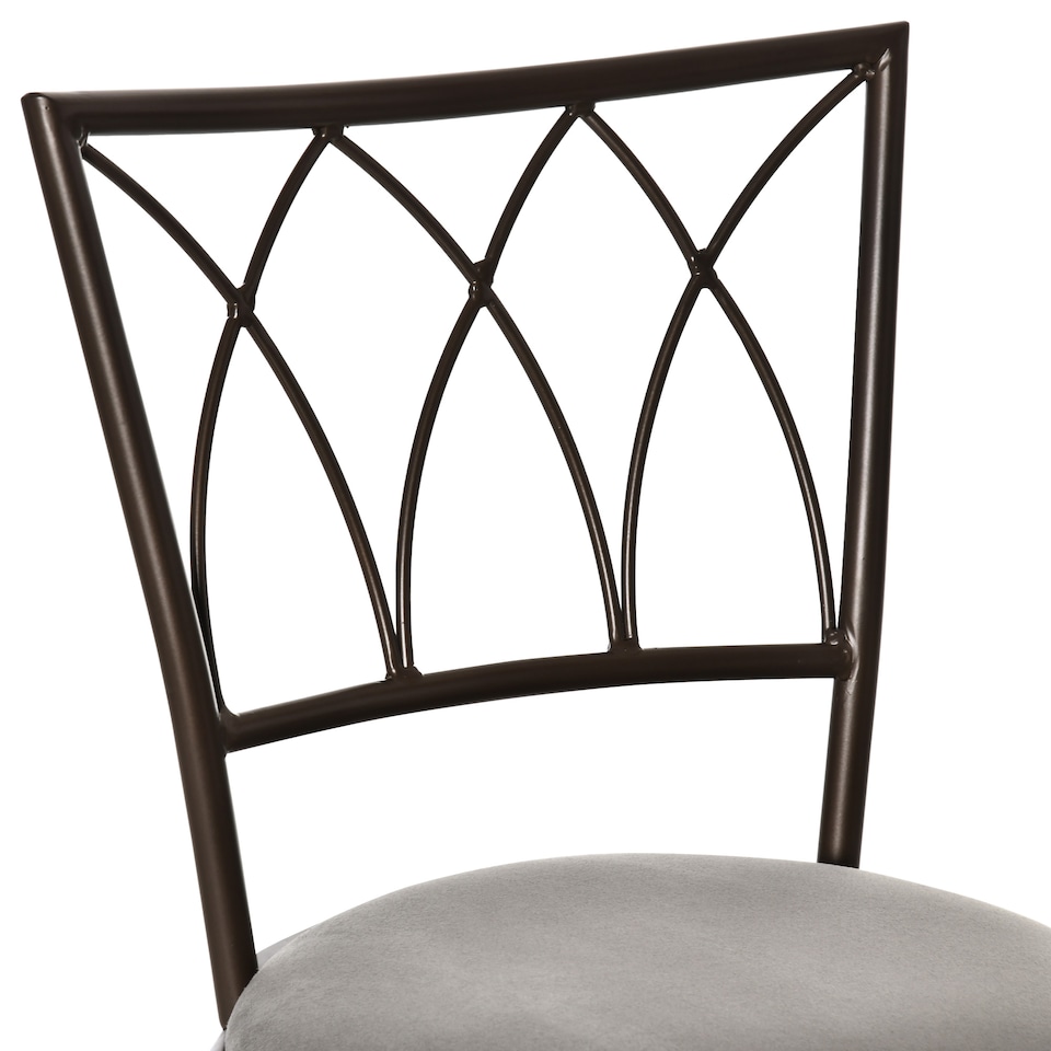 image 1 of HOMCOM Set of 2 Bar Chairs Swivel Armless Upholstered Metal Frame Barstools with Backrest & Footrest, Bronze