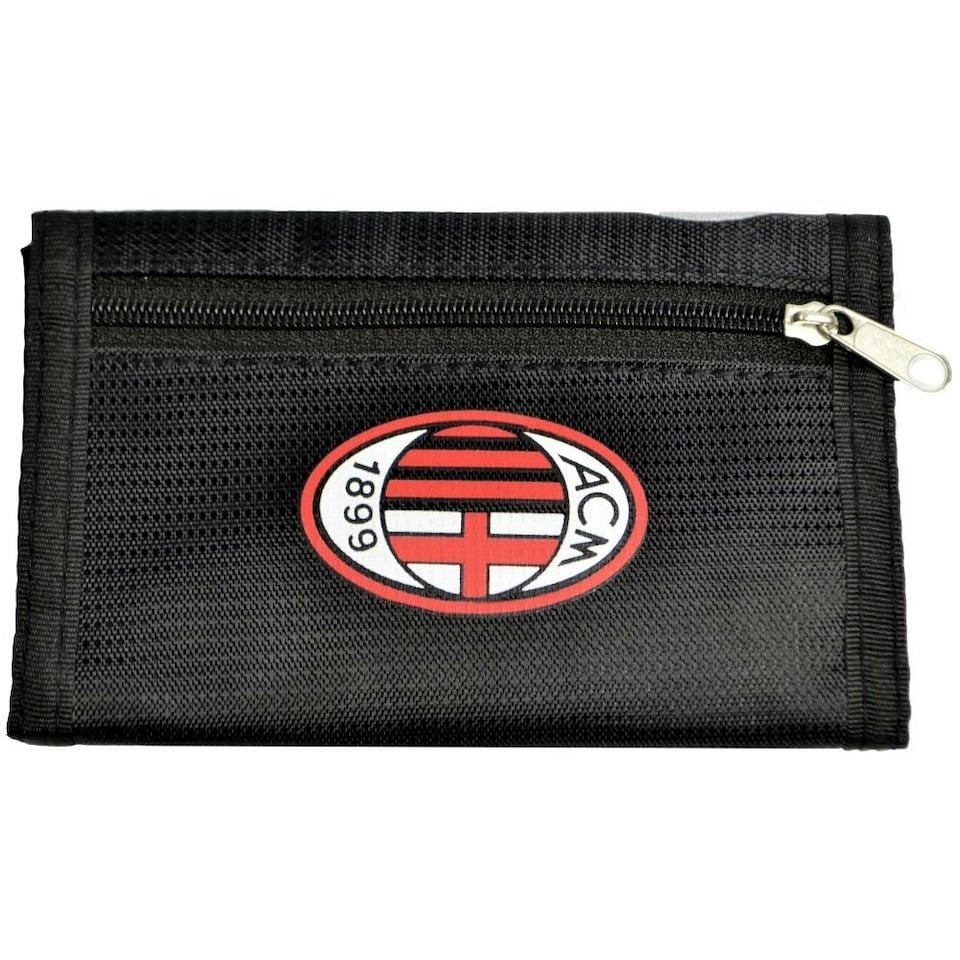 image 1 of AC Milan Official Football Tri-Fold Wallet - Black/White - One Size