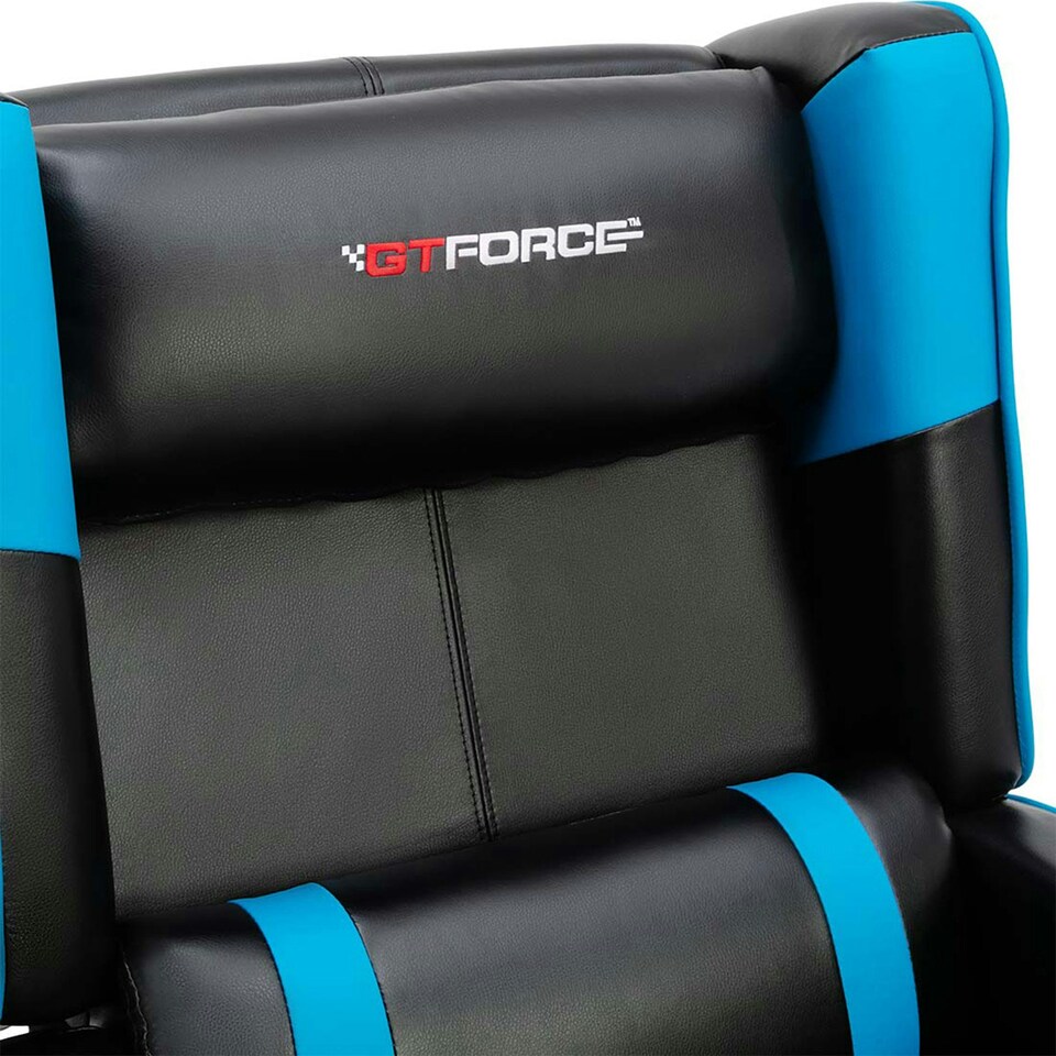 image 1 of Ranger X Faux Leather Recliner Armchair Sofa Cinema Gaming Chair (Blue)