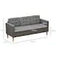 image 7 of HOMCOM Modern 3 Seater Sofa with Hidden Storage and Rubber Wood Legs, Grey