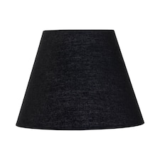 Black Cotton 20cm Diameter Tapered Fabric Lamp Shade | Black | Medium | 1