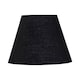 image 1 of Black Cotton 20cm Diameter Tapered Fabric Lamp Shade | Black | Medium | 1