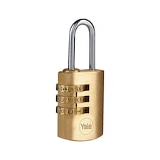 YALE BRASS COMBINATION PADLOCK 22MM (PACK OF 2)
