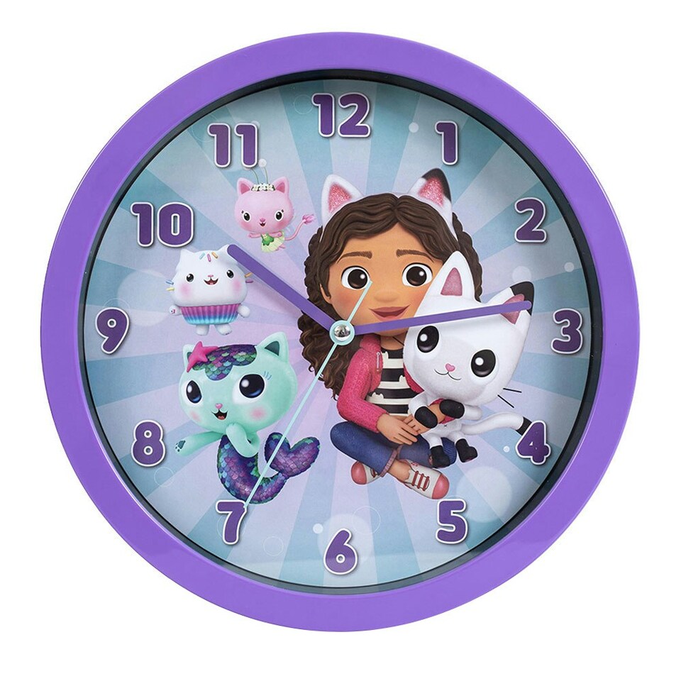 Gabby´s Dollhouse Wall Clock - Purple - One Size