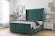 image 2 of Sloomy Melbourne Emerald Plush Bed Frame With Mattress  With 50" Upholstered Wingback Headboard 4' Small Double