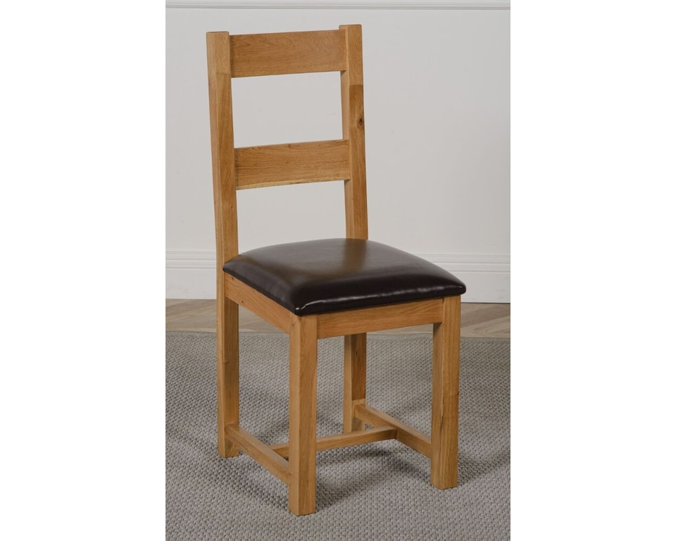 image 1 of Richmond 140-220cm Oak Extending Dining Table and 4 Lincoln Chairs | Brown | Brown