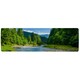 image 1 of landscape with mountains, forest and a river in front. beautiful scenery Designer (Runner Rug)