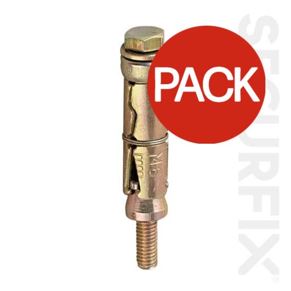 Securfix Trade Pack Expansion Bolt Anchor (Pack of 5) - Gold - 110mm