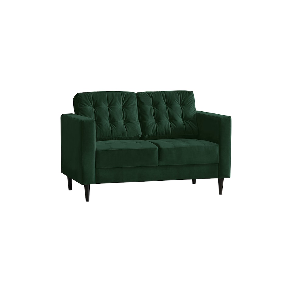 image 1 of Furniturebox Jolene 2 Seater Emerald Green Velvet Sofa
