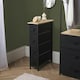 image 1 of OHS Brooklyn 4 Narrow Drawer Home Storage Fabric Display Cabinet - Black Black