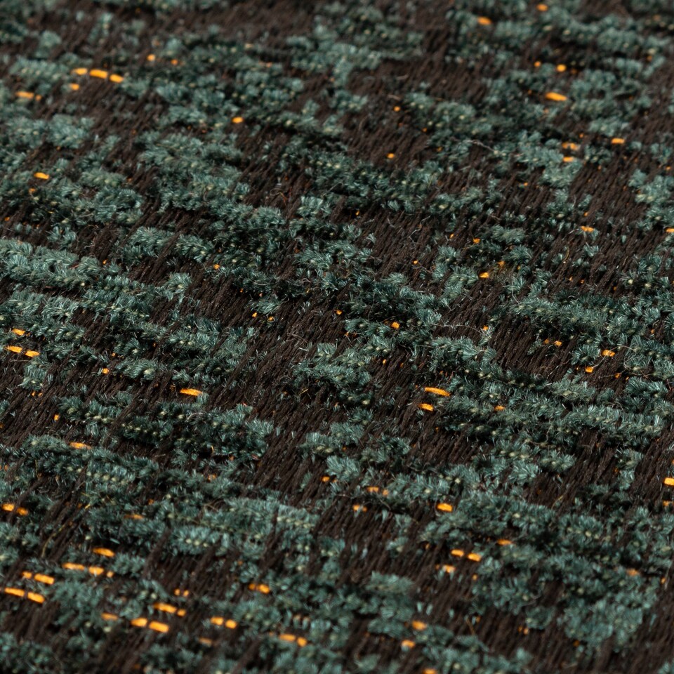 image 1 of Paoletti Chenille Piped Cushion, Emerald, 50 x 50cm
