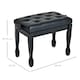 image 3 of HOMCOM Faux Leather Piano Stool Height Adjustable Keyboard Bench Dressing Table Seat 64L x 35W x 4555Hcm, Black