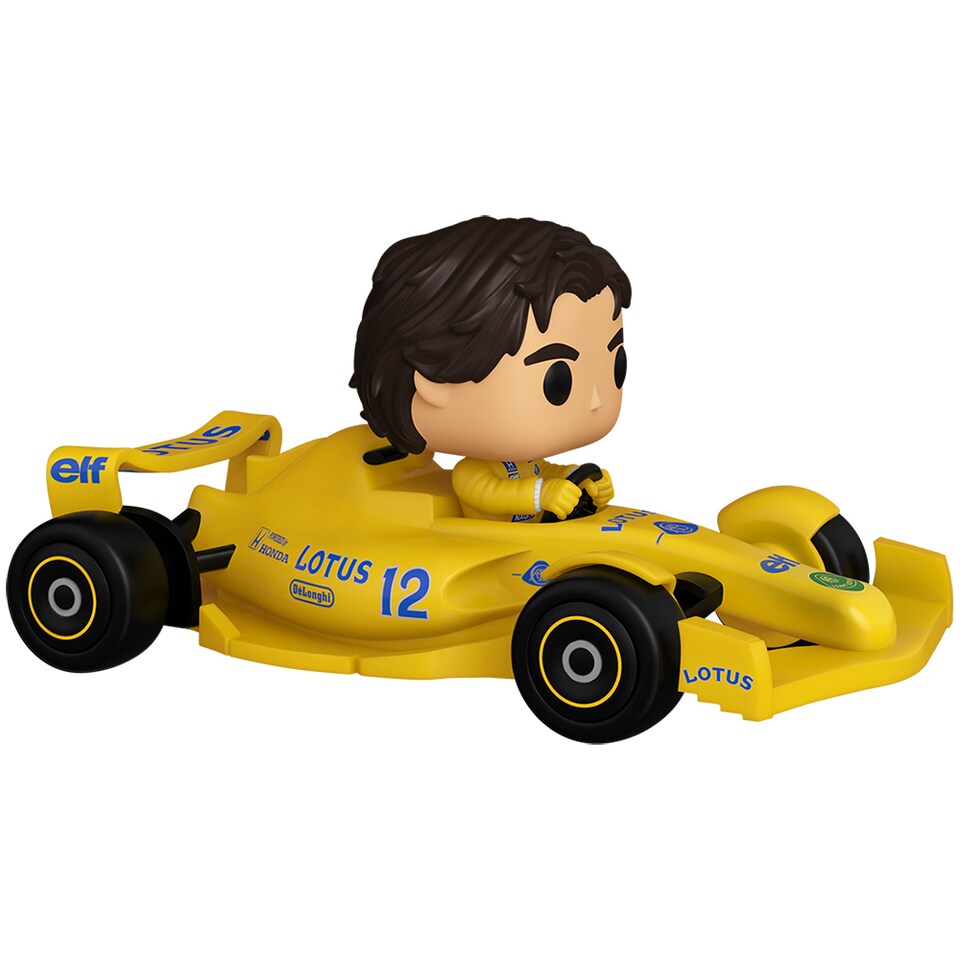 image 1 of Funko POP Rides Super Deluxe Ayrton Senna in Lotus Racing Car Vinyl Figure 314