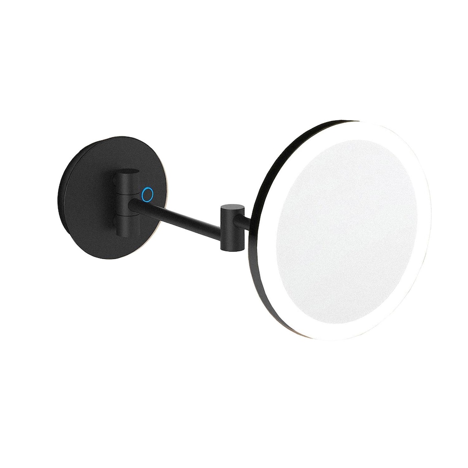 image 1 of COSMIC Mirror, Wall Mounted, X5, LED light, Matt Black, Architect Collection