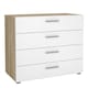 image 1 of Pepe Chest of 4 Drawers in Oak with White High Gloss