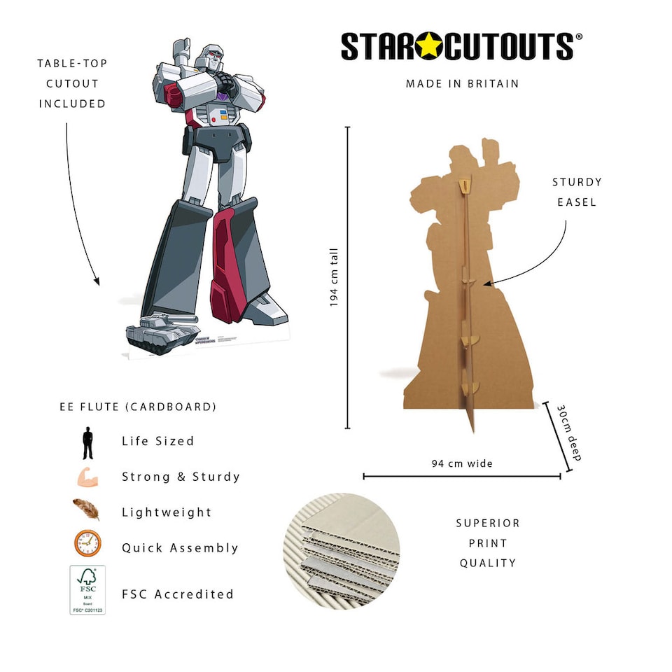 image 1 of Megatron Transformers Animation Lifesize Cardboard Cutout 194cm