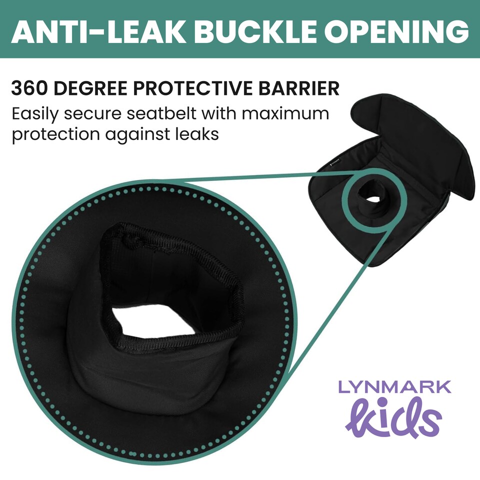 image 1 of Lynmark Potty Training Car Seat Protector Cover with Middle Buckle Hole | Black | Navy | Universal | 2