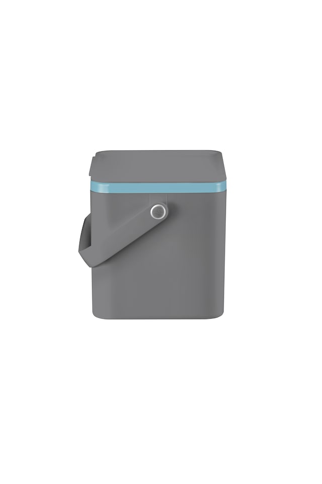 image 1 of EKO Food Waste Compost Bin, Kitchen Countertop Food Waste Caddy,Compost Bin with Lid, Grey, 4 Litre