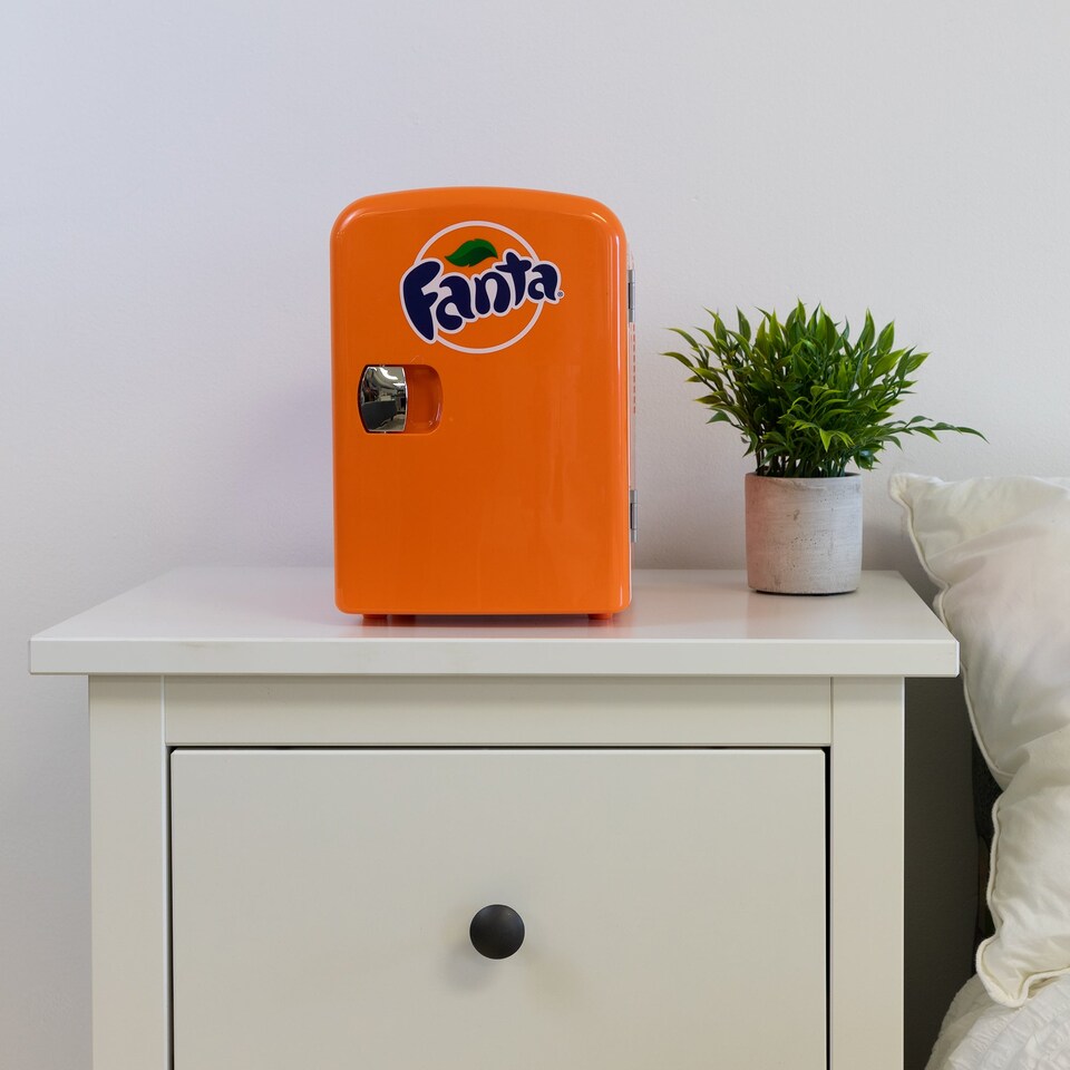 image 1 of Coca-Cola Fanta 4L Cooler/Warmer 12V DC 230V AC Mini Fridge, Orange