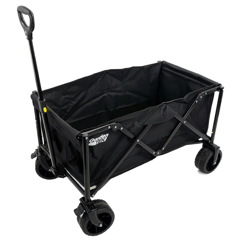 image 1 of GardenTek Garden Festival Trolley / Cart / Wagon Wheels, 120kg Load, 135L Capacity with Brakes | GTW260