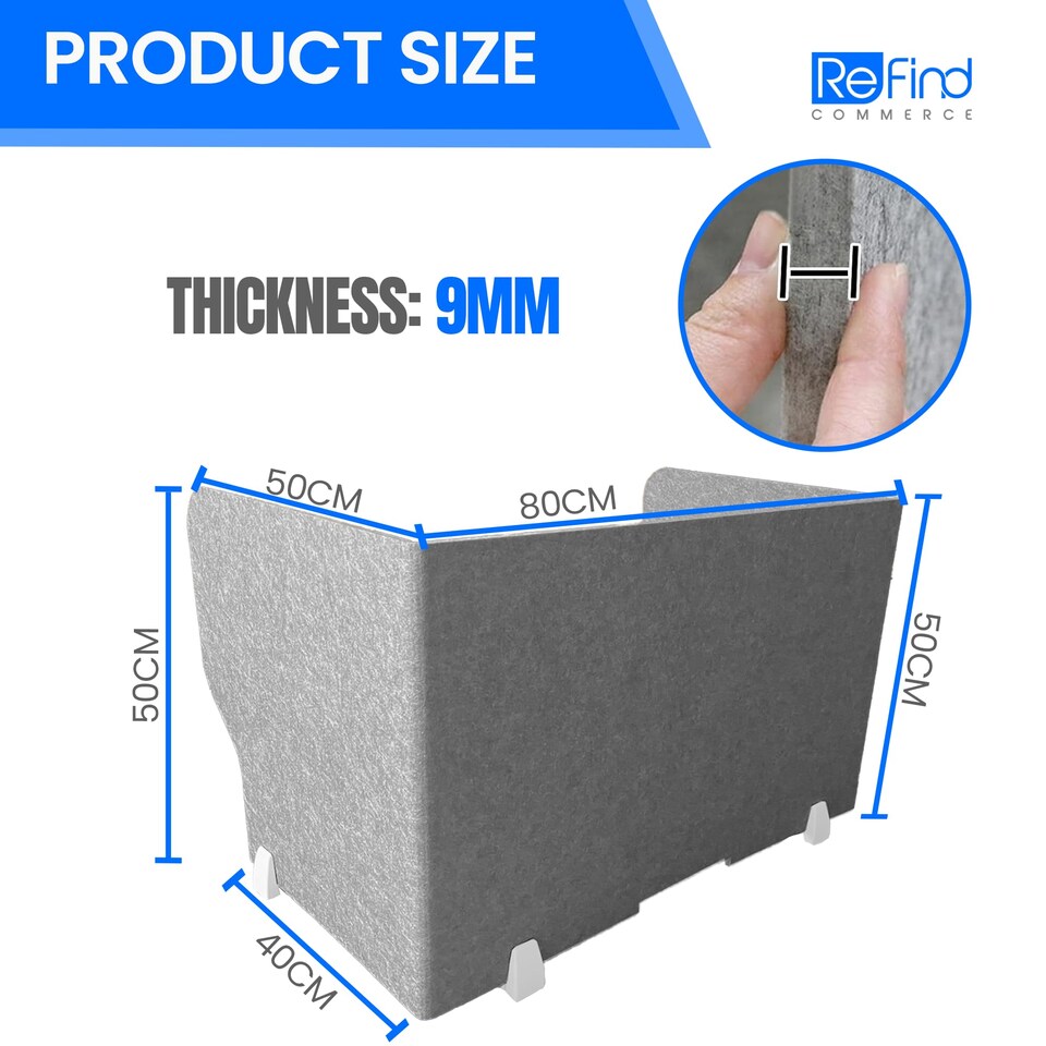 image 1 of Desk Divider Pro Workspace Foldable Privacy Screen & Panel Organiser