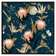 image 2 of The moon, butterflies & flowers (Picutre Frame) Brown | Oak | L