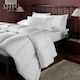 image 2 of MHG Living Striped 3 Tog Summer Duvet and Pillow Set|White|Single