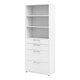 image 3 of Prima Bookcase 2 Shelves with 2 Drawers 2 File Drawers in White