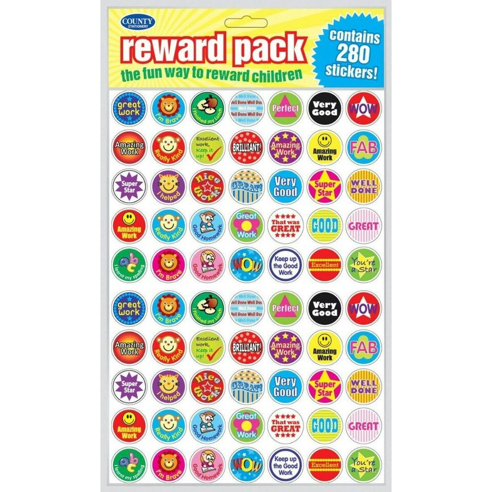 image 1 of Pack of 280 Reward Stickers