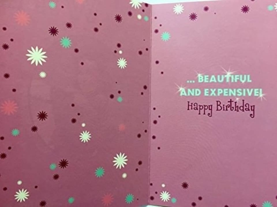 image 1 of For Wife Sparkling Diamonds Witty Words Birthday Card