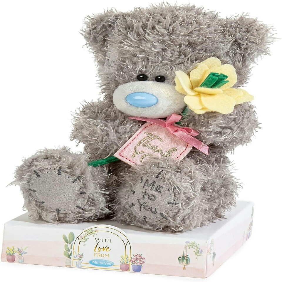 image 1 of Me To You 'Thank You' Plush Bear On Gift Plinth 15cm High