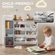 image 4 of AIYAPLAY Toy Storage Unit, with 8 Removable Bins, Storage Shelves, Cabinet, Toy Organiser, for Playroom, Kids Room, Nursery, White | White