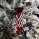 image 4 of Pack of 5 15cm Red & White Candy Stripe Sweet Shatterproof Christmas Decoration