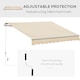 image 6 of Outsunny 3.5x2.5m Manual Awning Window Door Sun Weather Shade w Handle Beige | White | 1
