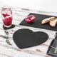 image 6 of Argon Tableware Heart Slate Placemats - 25cm - Pack of 6 | Black | Natural