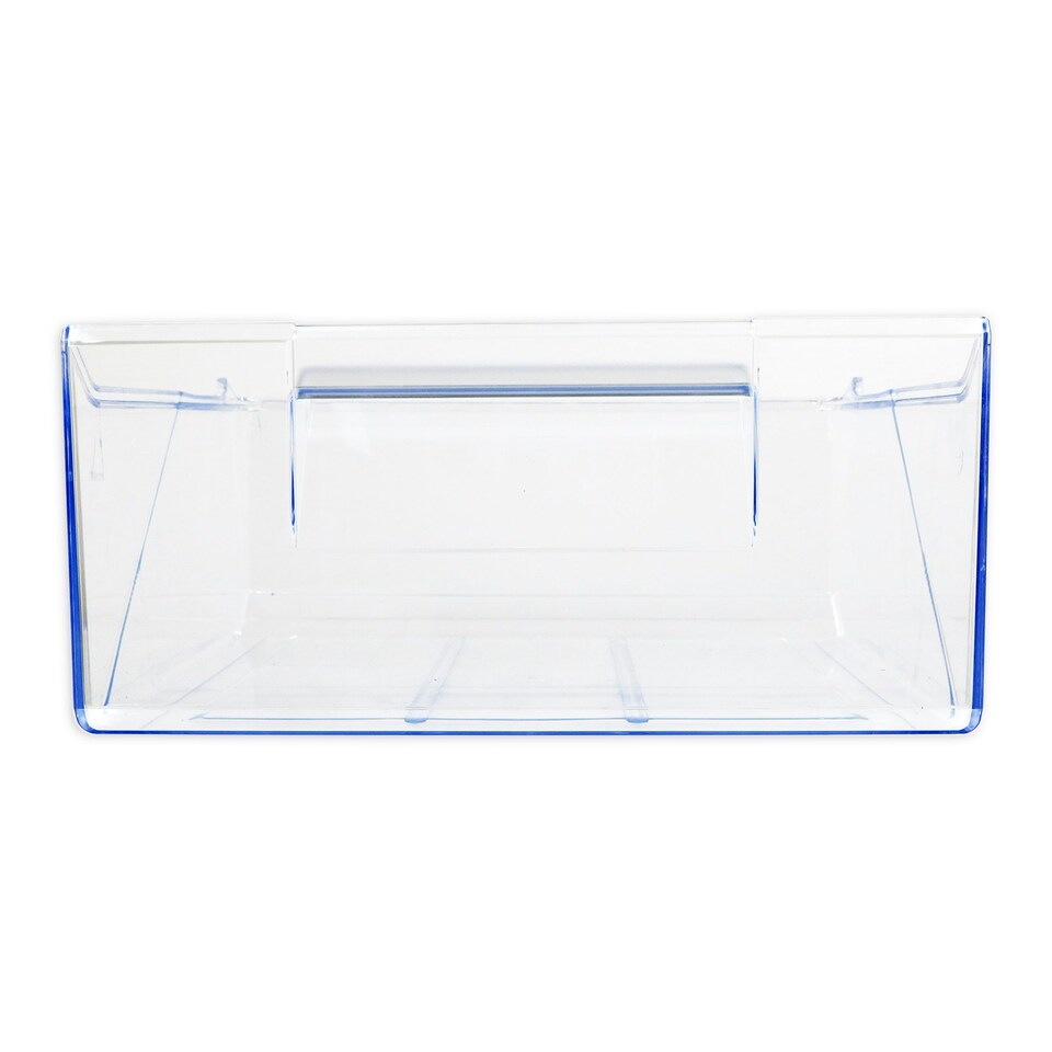 image 1 of SPARES2GO Lower Drawer for Zanussi ZBB27450 ZBB27452 ZBB27453SK ZNFN18FS5 Fridge Freezer 2nd from Bottom Container Box Clear