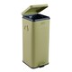 image 7 of Charles Bentley 30L Square Retro Kitchen Pedal Bin Sage Green