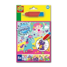SES Creative Colouring with Water Book with Water Brush - Fantasy