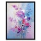 image 1 of Abstract Elegant Pastel Wildflower Bouquet Black Framed Wall Art Print A4