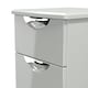 image 5 of Holborn 3 Drawer Bedside Cabinet in Grey Gloss & Dusk Grey (Ready Assembled) | Grey | Grey Gloss & Dusk Grey