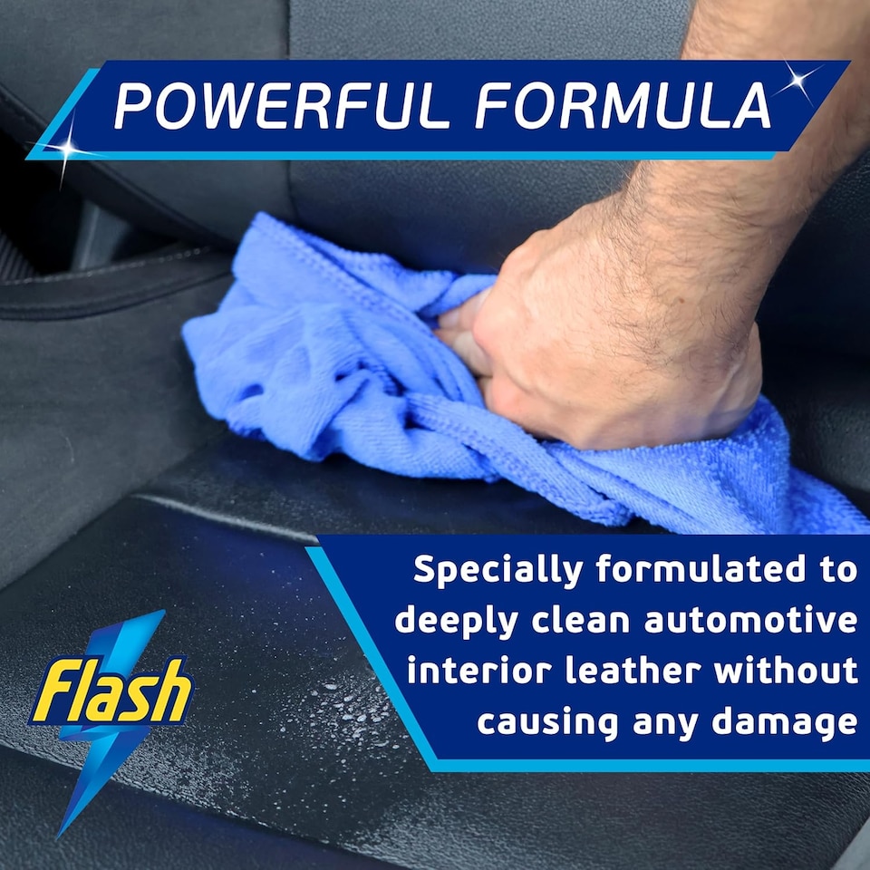 image 1 of Flash Car Care Leather Cleaner 2 x 500ml