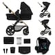image 1 of Kinderkraft Travel System Moov 2 3In1 + Mink Pro Car Seat | Black