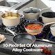 image 3 of Alivio 10Pc Aluminum Alloy Cookware Set Non-Stick & Easy to Clean