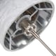 image 4 of Modern White Crushed Velvet 8" Table/Pendant Lampshade with Shiny Silver Inner | White | White | 1