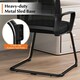 image 8 of COSTWAY Meeting Office Chairs Mid-Back Reception Chair Black