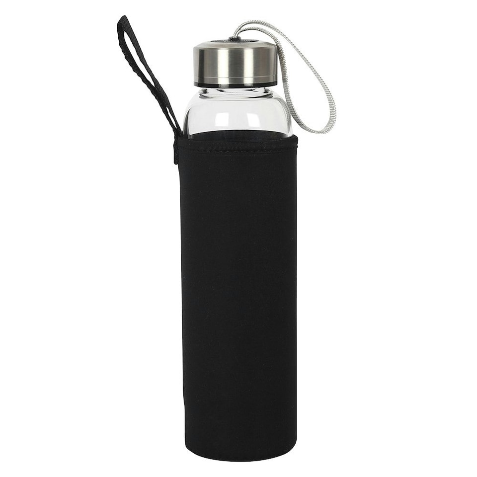 image 1 of Something Different Quartz Water Bottle - Clear/Steel Grey - One Size