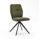 image 7 of Set of 8 Luna Modern Fabric Dining Chair Padded Seat Metal Legs Kitchen (Green)