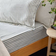 Yard Hebden Striped 100% Cotton Fitted Sheet
